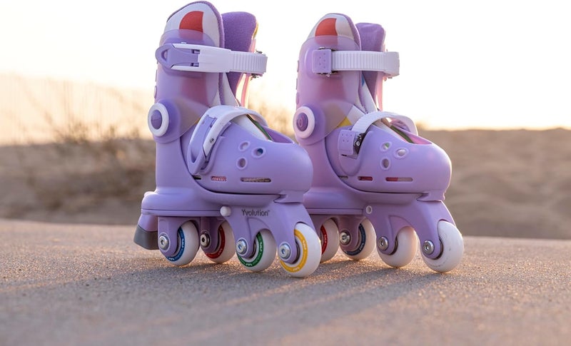 Yvolution Learner Twista Skates – 2-in-1 Adjustable Kids Roller Skates for Ages 2+ – Converts from Tri-Wheel to Inline Skates – No Tools Needed – US Size 7-11 - Image 2